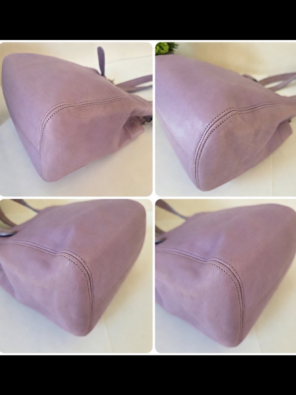 Vintage Coach Soho Buckle Shoulder Bag Lilac Lavender Glove Tanned Leather Y2k - Picture 14 of 15